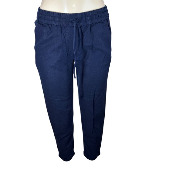 J. Crew . Blue Navy. Sweatpants with Elastic Waist and Tapered Cuffs. - Picture 1 of 10